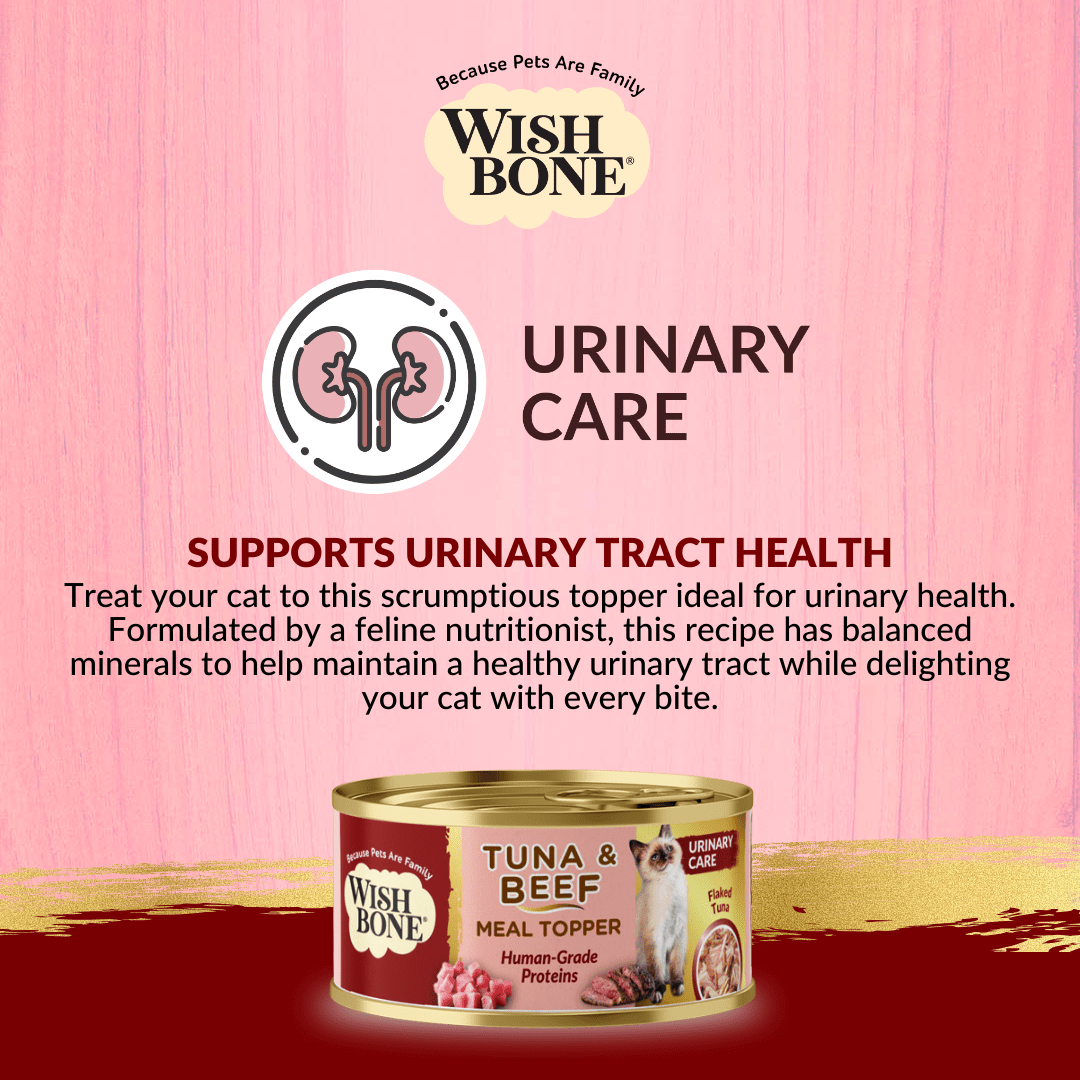 Wishbone Tuna & Beef - Cat Urinary Care Topper in Cans 85g - Wishbone Pet Foods NZ