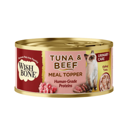 Wishbone Tuna & Beef - Cat Urinary Care Topper in Cans 85g - Wishbone Pet Foods NZ